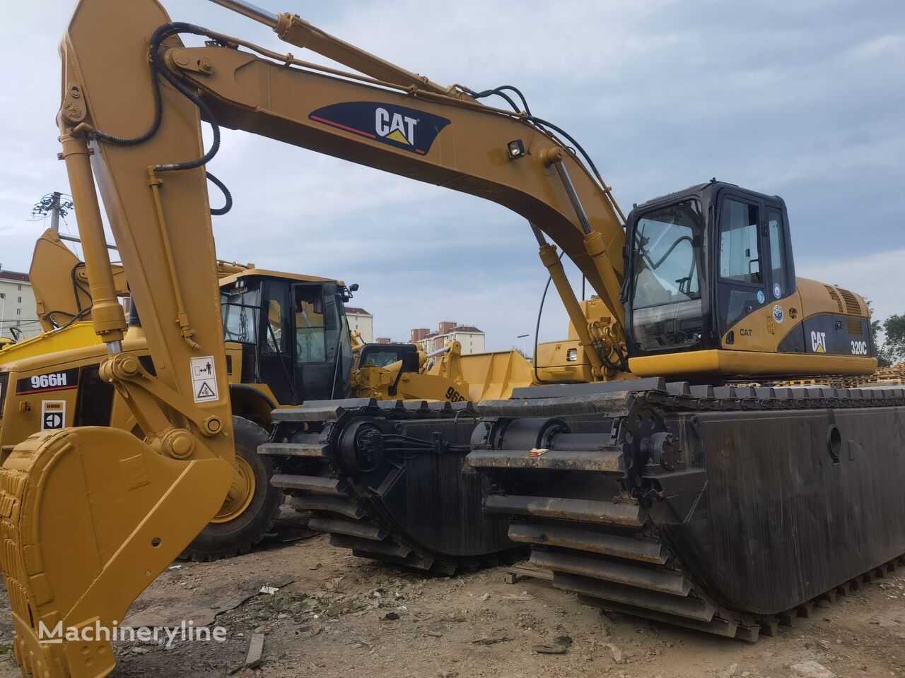 Caterpillar 320C amphibious excavator