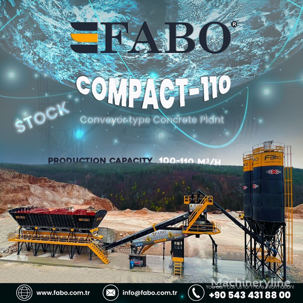 new FABO   COMPACT-110 CONCRETE PLANT | CONVEYOR TYPE