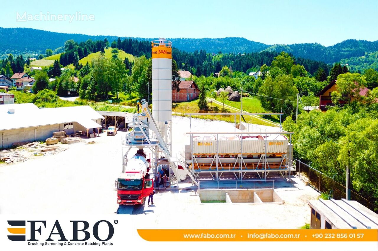 new FABO SKIP SYSTEM CONCRETE BATCHING PLANT | 110m3/h Capacity |  STOCK concrete plant