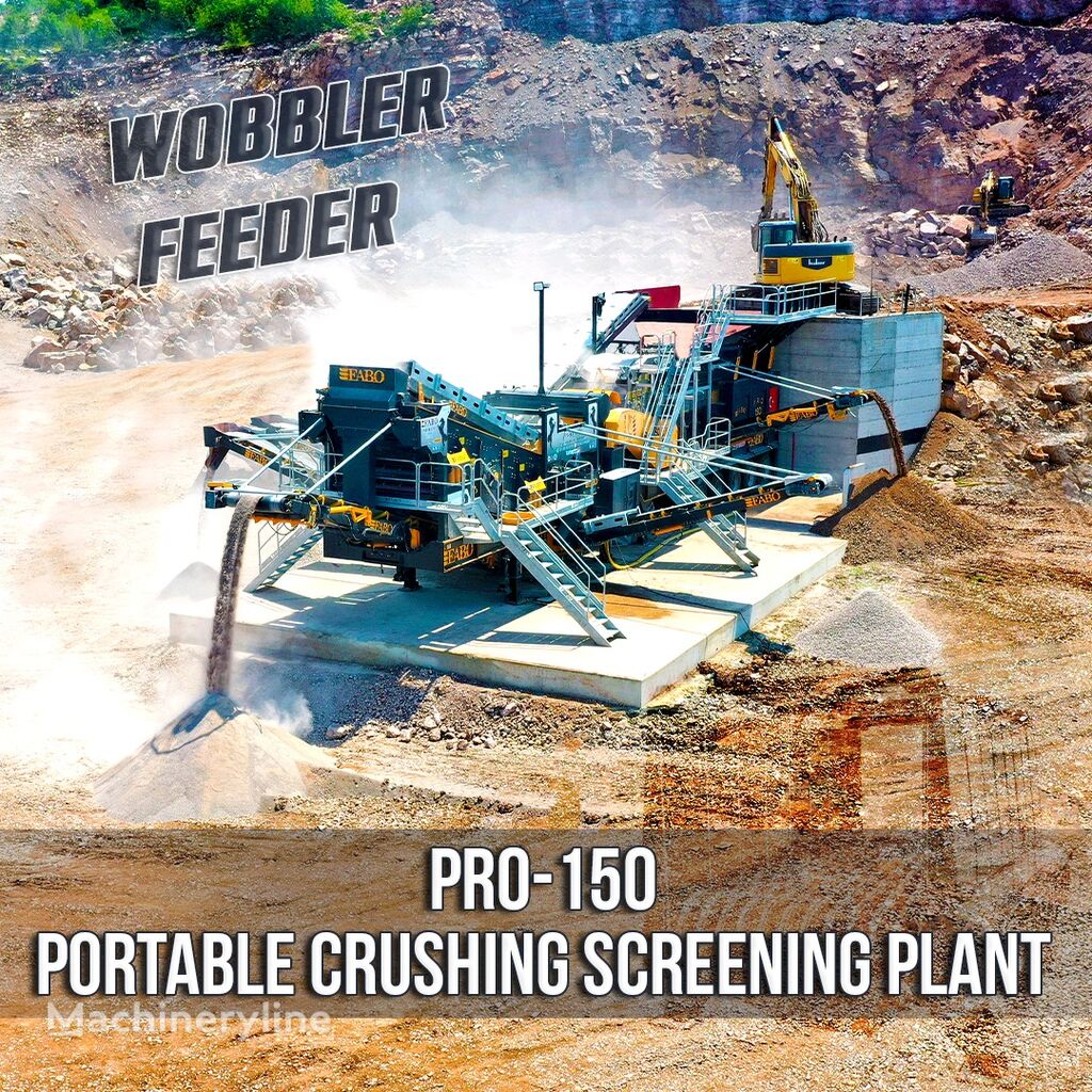 new FABO PRO-150 MOBILNAYa DROBILKA S SISTEMOY VOBLER  crushing plant